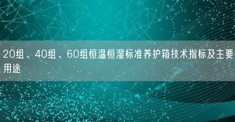 20组、40组、60组恒温恒湿标准养护箱技术指标及主要用途(图1)