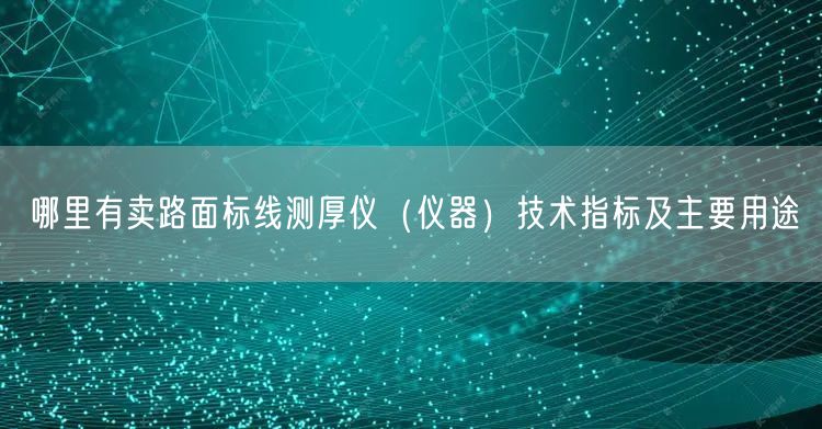 哪里有卖路面标线测厚仪（仪器）技术指标及主要用途(图1)