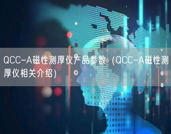 QCC-A磁性测厚仪产品参数（QCC-A磁性测厚仪相关介绍）(图1)