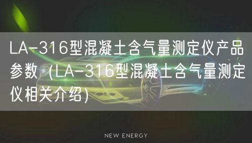 LA-316型混凝土含气量测定仪产品参数（LA-316型混凝土含气量测定仪相关介绍）(图1)