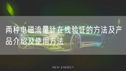 两种电磁流量计在线验证的方法及产品介绍及使用方法(图1)