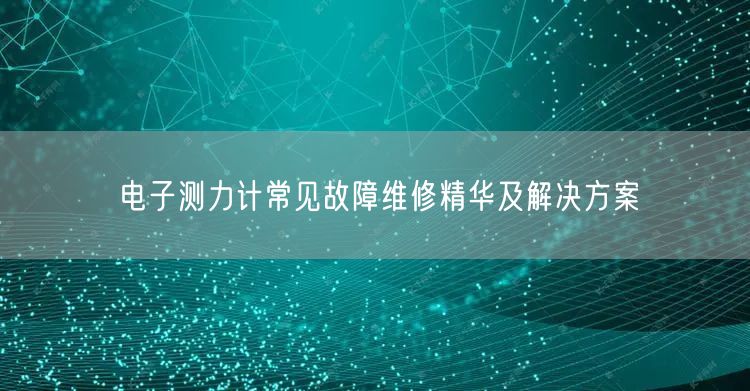 电子测力计常见故障维修精华及解决方案(图1)