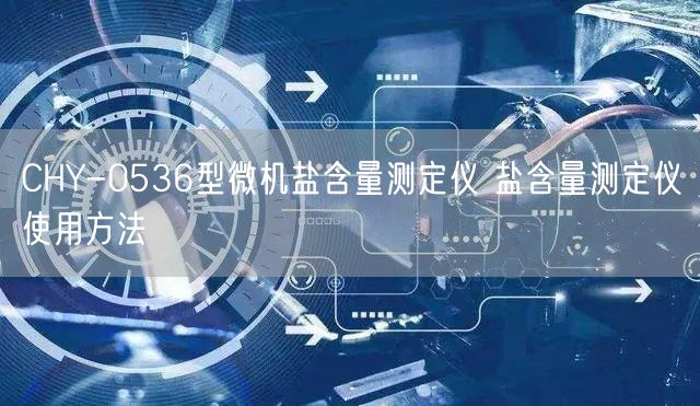 CHY-0536型微机盐含量测定仪 盐含量测定仪使用方法(图1)