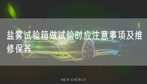 盐雾试验箱做试验时应注意事项及维修保养(图1)