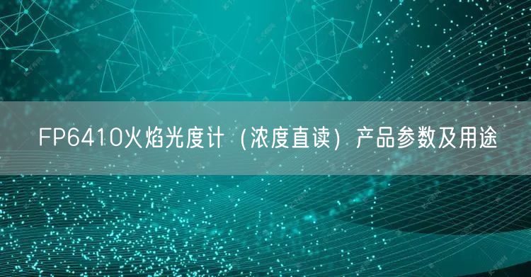 FP6410火焰光度计（浓度直读）产品参数及用途(图1)