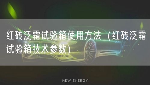 红砖泛霜试验箱使用方法（红砖泛霜试验箱技术参数）(图1)