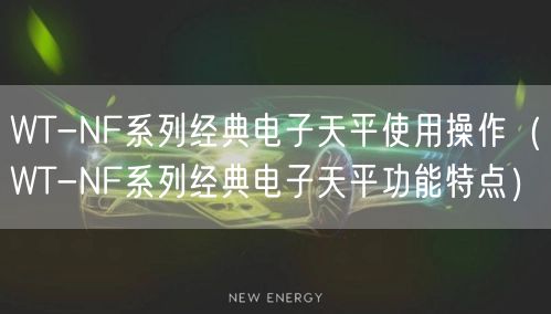 WT-NF系列经典电子天平使用操作（WT-NF系列经典电子天平功能特点）(图1)