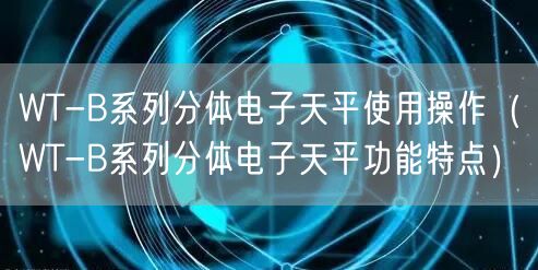 WT-B系列分体电子天平使用操作（WT-B系列分体电子天平功能特点）(图1)